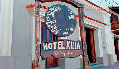 Entrance to Hotel Killa of Cafayate in Salta, Argentina